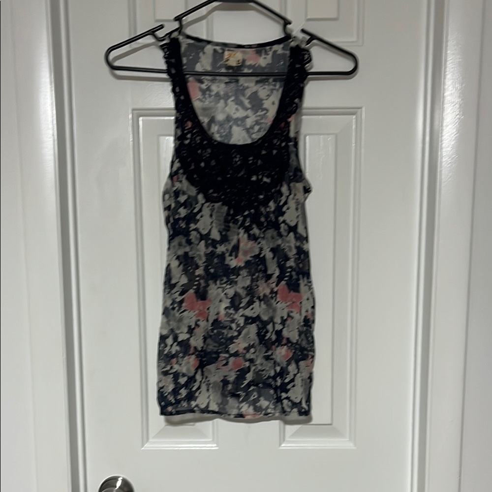 Mudd Black Fitted Sleeveless Tank Top